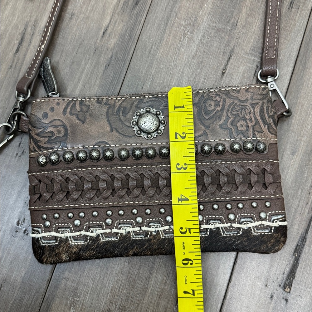 Trinity Ranch western Brown Patterned crossbody B… - image 10